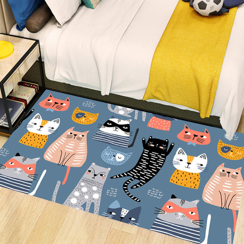 BowLift | Shaded Multicolor Kids Carpet Polypropylene Cartoon Carpet Pet Friendly Non-Slip Stain Resistant Carpet for Kids' Room