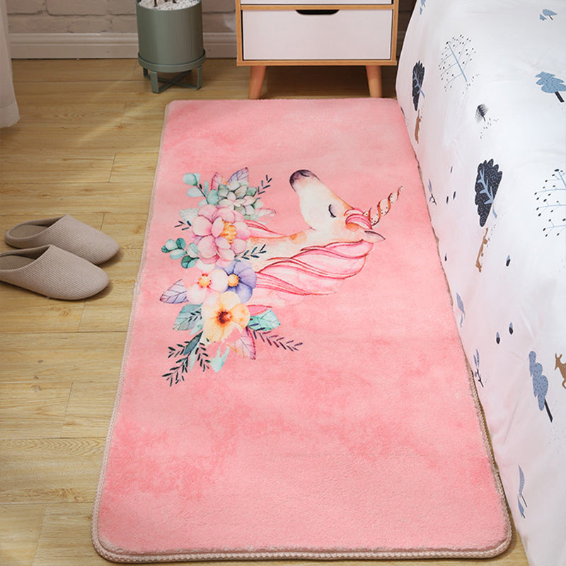 BowLift | Children's Room Rug Multicolored Animal Sketches Rug Cotton Machine Washable Rug