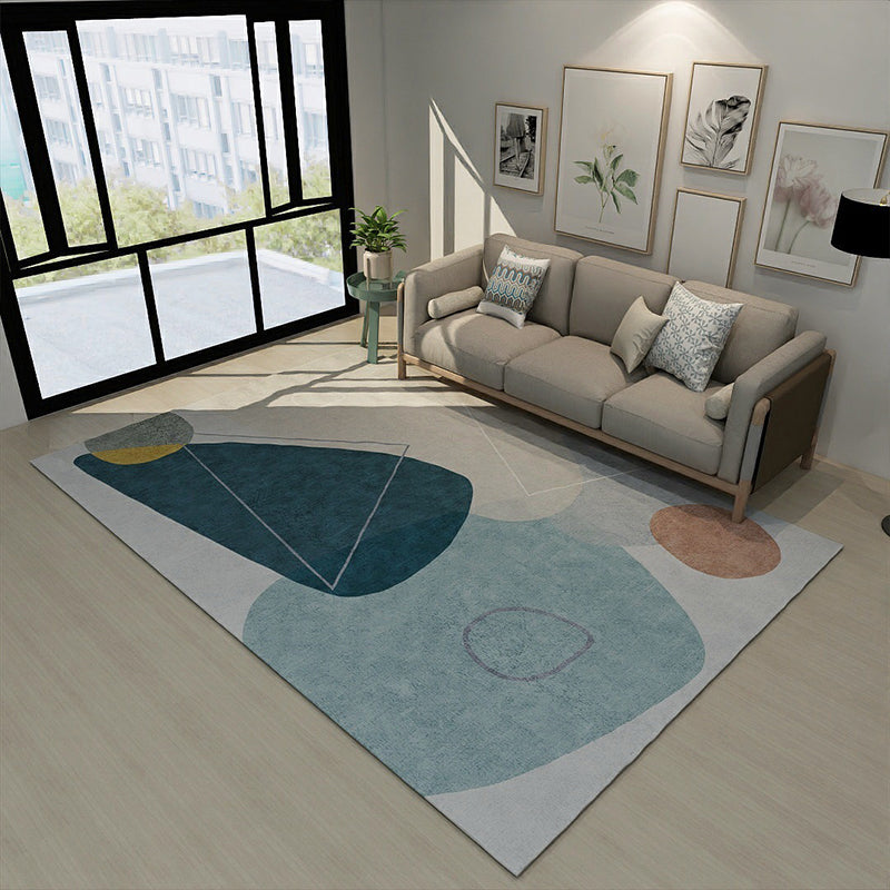 BowLift | Art Deco Nordic Area Rug Multicolor Color Block Rug Washable Non-Slip Pet Friendly Carpet for Living Room