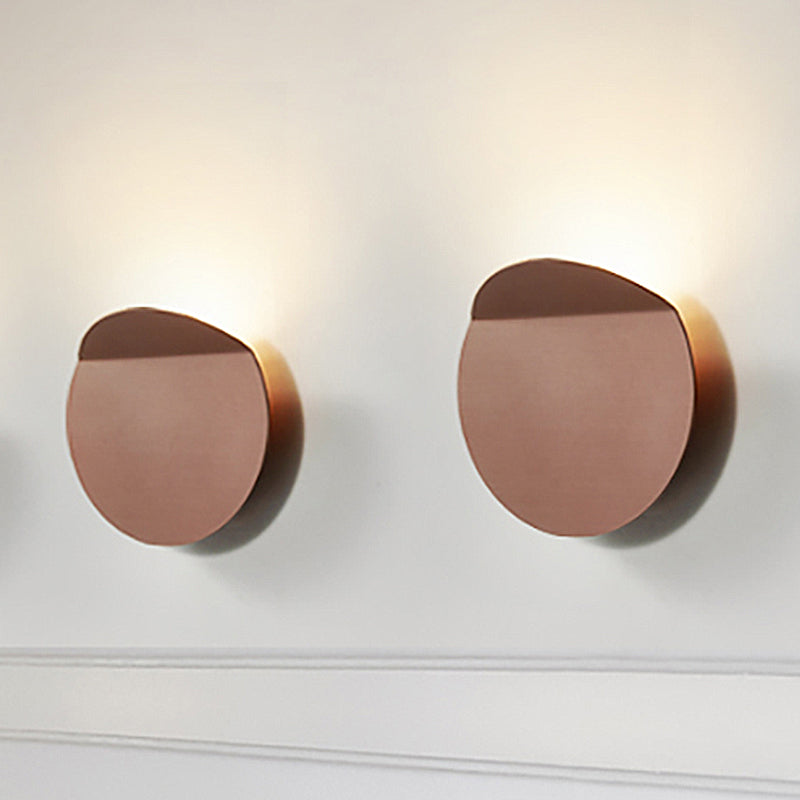 BowLift | Contemporary round metal wall light black/gray/white LED wall-mounted light for hallway