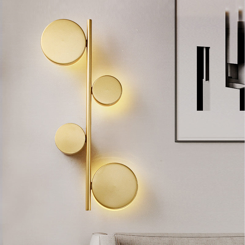 BowLift | Circle Wall Mounted Light Post-Modern Metallic Living Room LED Wall Lighting for Living Room