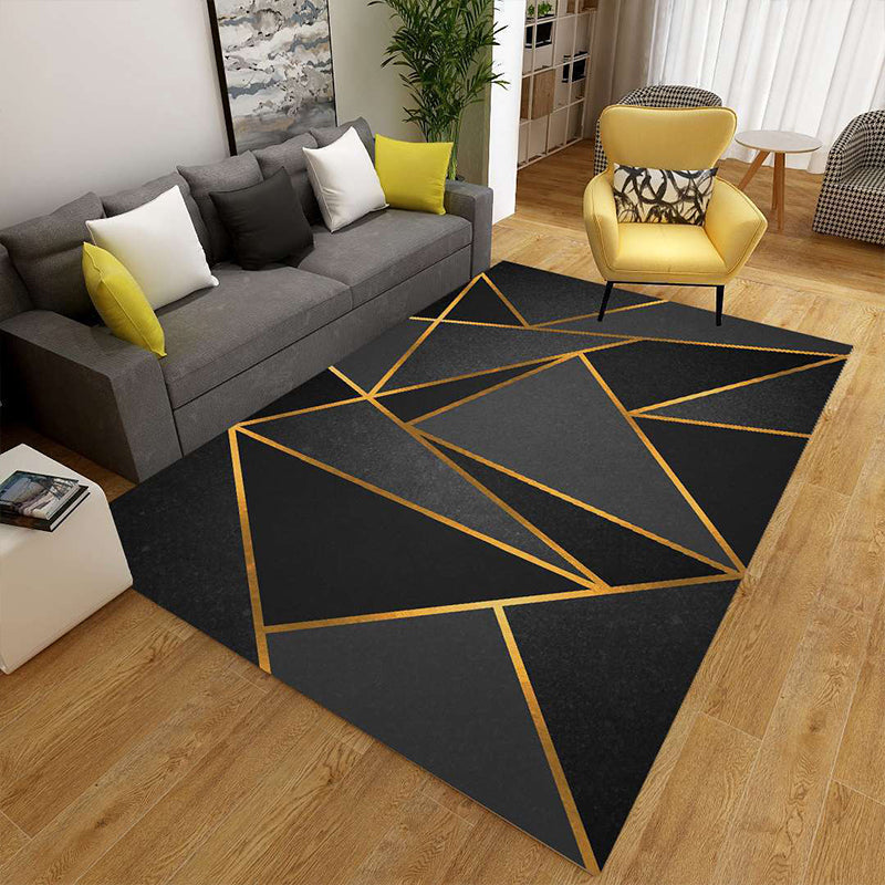 BowLift | Enchanting Postmodern Rug Multicolor Botanical Geometric Rug Washable Pet-Friendly Non-Slip Rug for Home Decoration