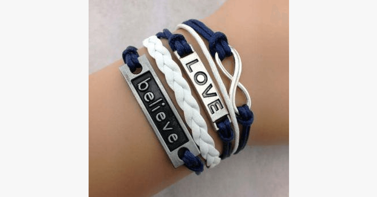 BowLift | Believe in the Eternal Love Bracelet - Made of Leather - Celebrate True Love!