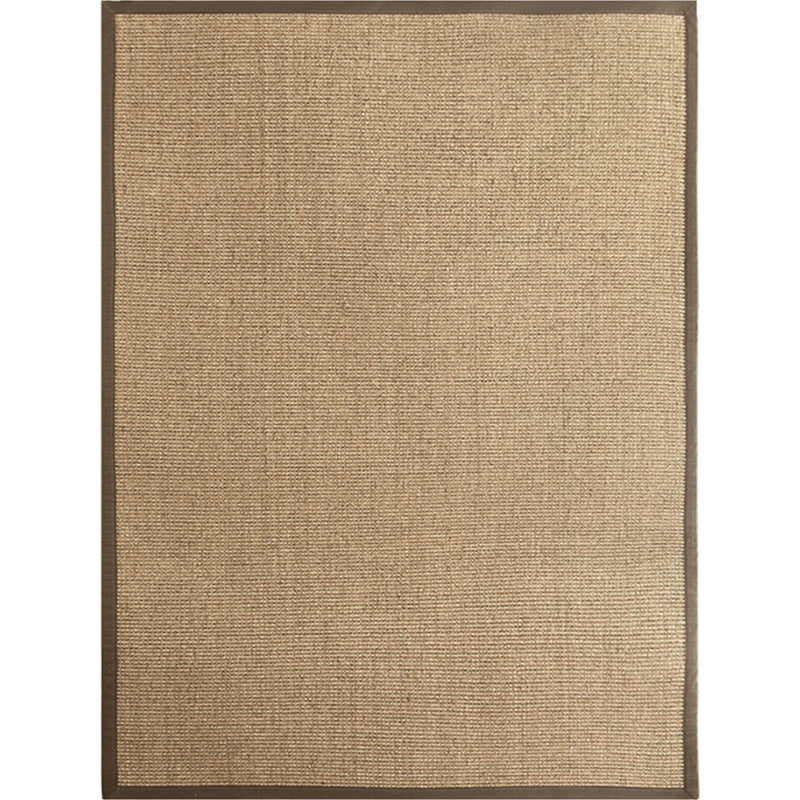 BowLift | Premium Solid Area Rug Light Brown Wooden Style Carpet Sisal Non-Slip Pet-Friendly Machine Washable Rug for Home