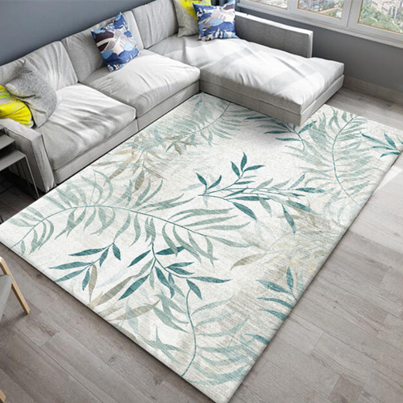 BowLift | Chic Oriental Rug Polyester Flower Botanical Rug Non-slip Machine Washable Pet-friendly Carpet for Living Room