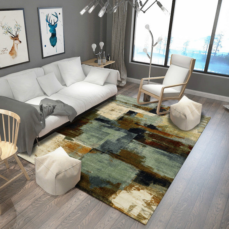 BowLift | Shabby Chic Multicolor Steampunk Rug Polypropylene Rustic Surfaces Rug Pet Friendly Washable Non-Slip Back Rug for Home