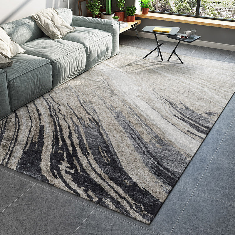 BowLift | Decorative Multi Color Abstract Rug Synthetic Cyberpunk Style Rug Non-slip Stain Resistant Washable Rug for Large Room
