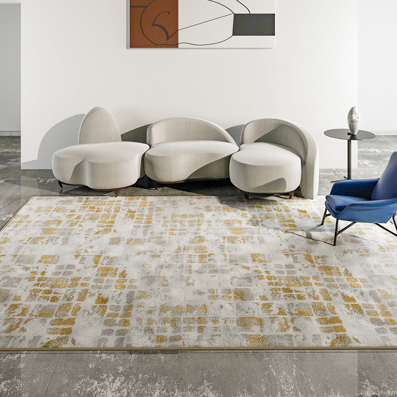 BowLift | Cyberpunk Home Rug Multicolor Distressed Look Rug Polypropylene Non-Slip Stain Resistant Washable Area Rug