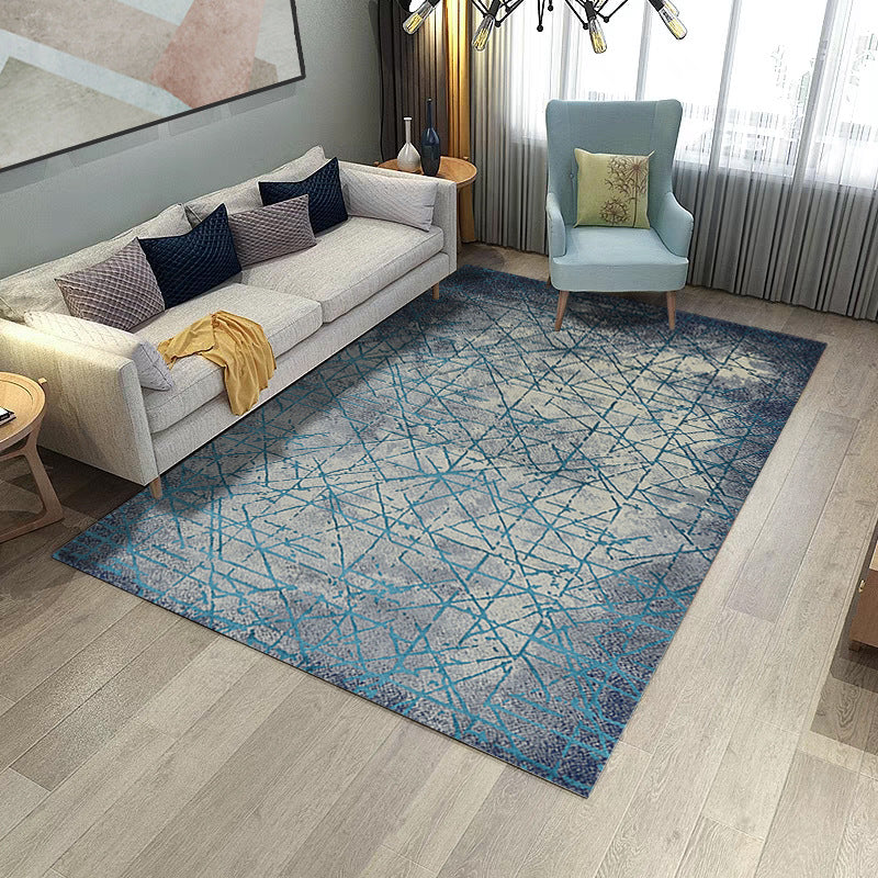 BowLift | Classic Industrial Design Rug Multicolored Postmodernism Rug Stain Resistant Pet Friendly Non-Slip Rug for Room