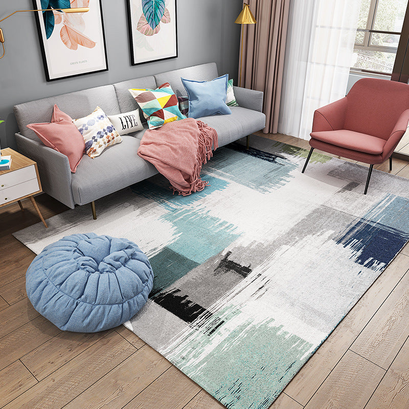 BowLift | Chic Postmodernism Area Rug Multi Colors Steampunk Carpet Synthetic Pet Friendly Stain Resistant Non-Slip Backing Rug for Home