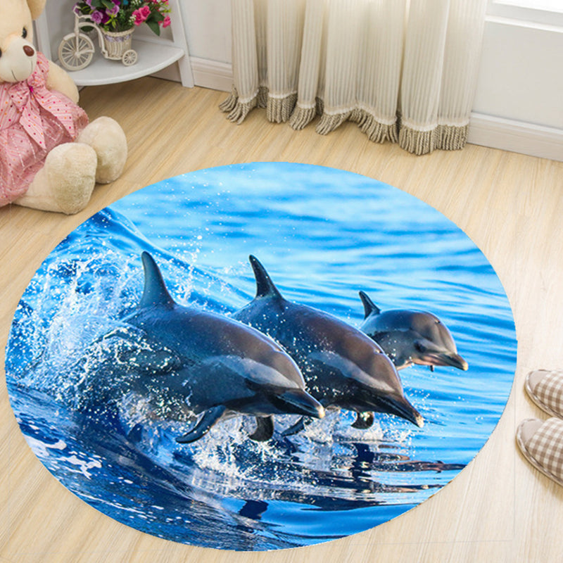BowLift | Vivid 3D Print Area Rug Multicolor Contemporary Rug Synthetic Pet Friendly Non-Slip Washable Rug for Bedroom