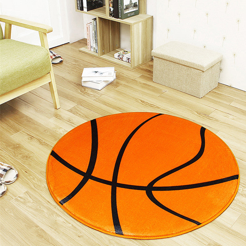 BowLift | Creative Sports Ball Print Carpet Multi-color Modern Carpet Polyester Stain Resistant Non-slip Back Machine Washable Rug for Boys Room