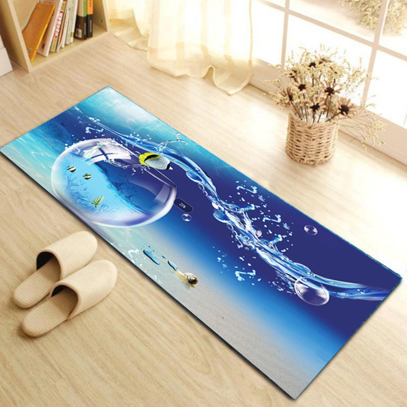 BowLift | Contemporary Patterned Runner Multi-Colored Synthetic Carpet Machine Washable Non-Slip Stain Resistant Carpet for Door