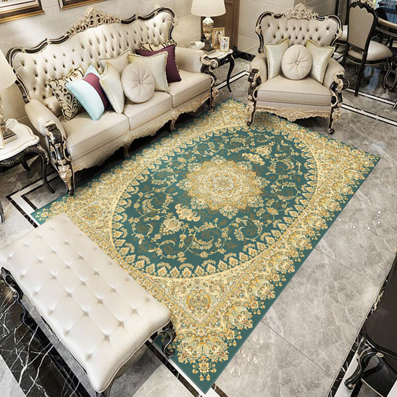 BowLift | Glam Floral Swirls Rug Multicolor Victorian Rug Synthetic Pet Friendly Non-Slip Stain Resistant Carpet for Home
