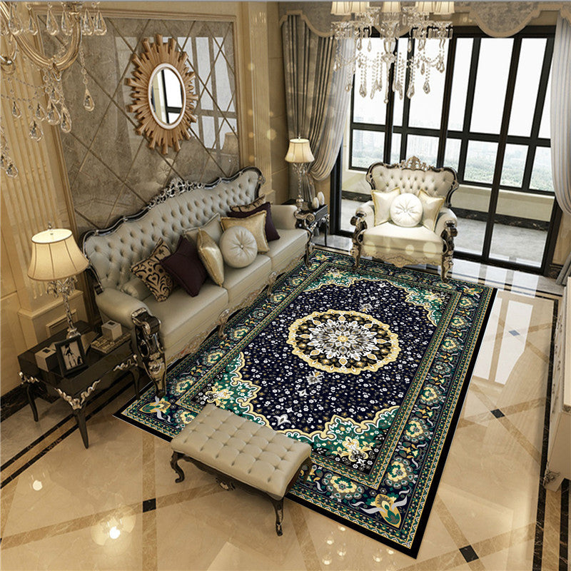 BowLift | Antique Multicolor Glam Carpet Polyester Floral Pattern Carpet Pet Friendly Stain Resistant Non-Slip Carpet for Home