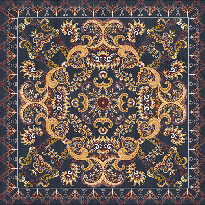 BowLift | Shabby Chic Floral Area Rug Multicolor Persian Carpet Polypropylene Anti-Slip Backing Washable Pet-Friendly Rug for Foyer