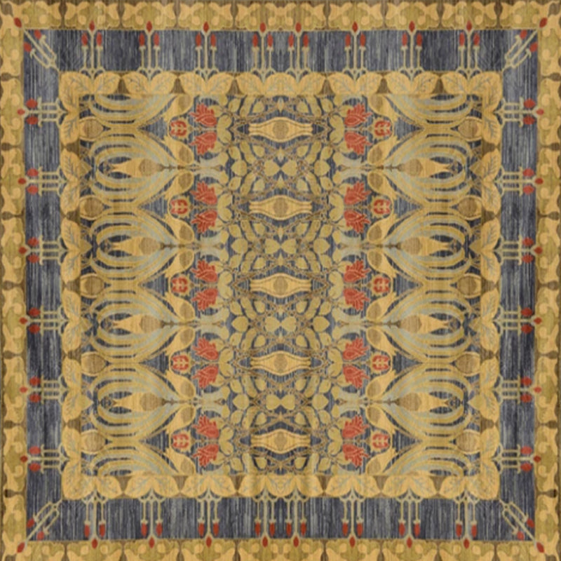 BowLift | Shabby Chic Floral Area Rug Multicolor Persian Carpet Polypropylene Anti-Slip Backing Washable Pet-Friendly Rug for Foyer