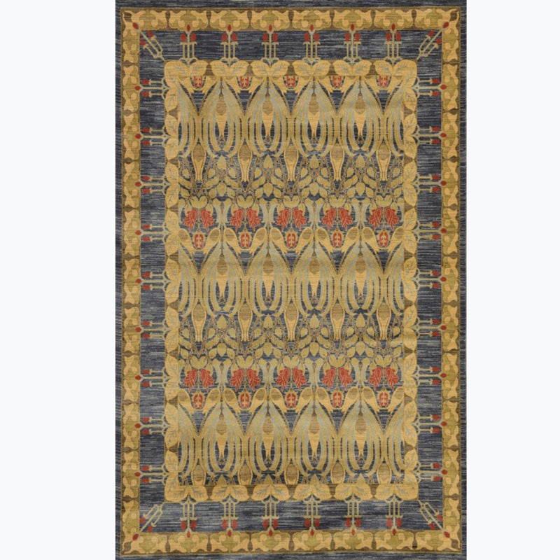 BowLift | Washed Jacquard Print Rug Multicolor Persian Rug Synthetic Non-slip Washable Stain-resistant Rug for Tearoom