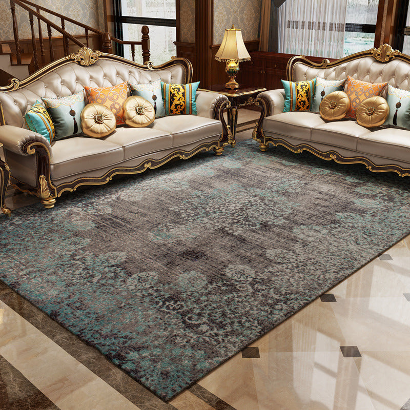 BowLift | Antique multi-colored flower carpet polypropylene Moroccan area rug pet-friendly washable non-slip rug for guest areas