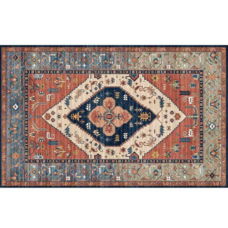 BowLift | Beautiful Moroccan Rug Multicolored symmetrical printed carpet non-slip machine washable pet-friendly rug for the room