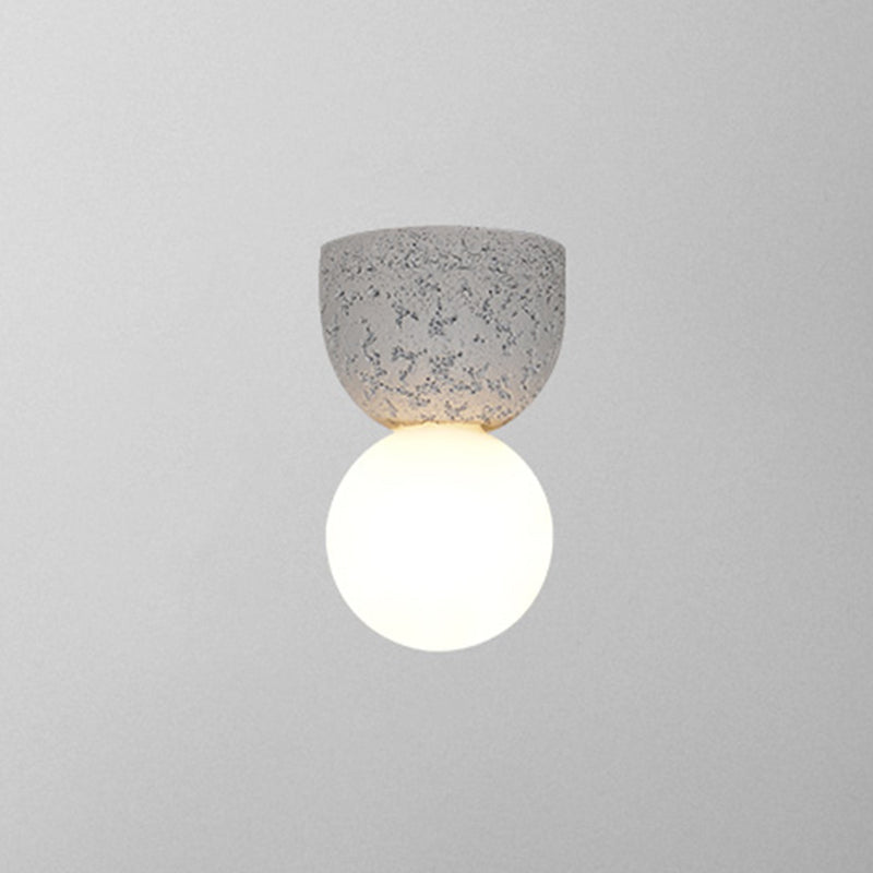 BowLift | Resin-Cement Bell Wall Lamp Modern Style Single-Bulb Wall Lighting Fixture