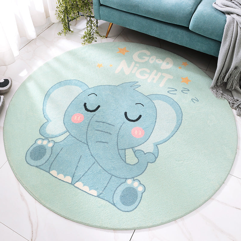 BowLift | Beautiful Cartoon Printed Carpet Multi-Colored Lambswool Area Rug Washable Non-Slip Area Rug for Children's Room