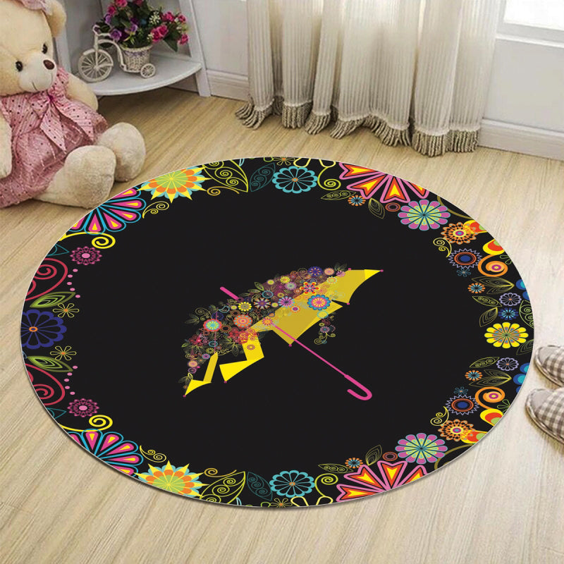 BowLift | Abstract Bedroom Rug Multicolor Cartoon Animal Print Indoor Rug Polypropylene Non-Slip Pet-Friendly Rug