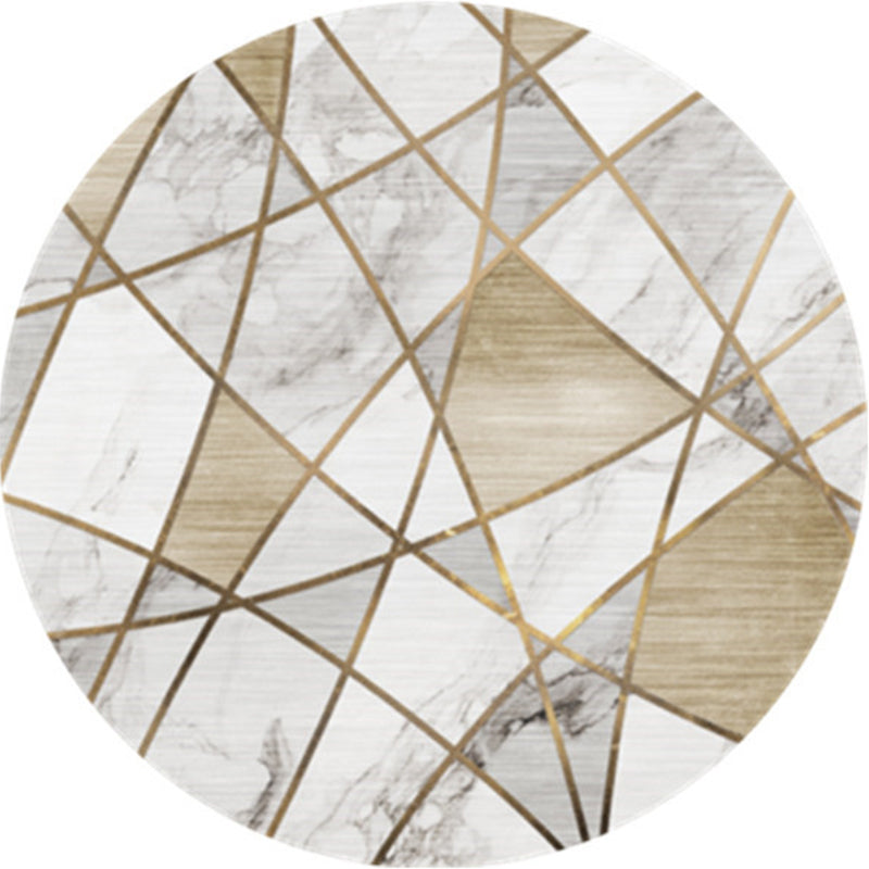 BowLift | Creative Abstract Printed Area Rug Multicolor Synthetic Carpet Non-Slip Back Stain Resistant Rug for Bedroom