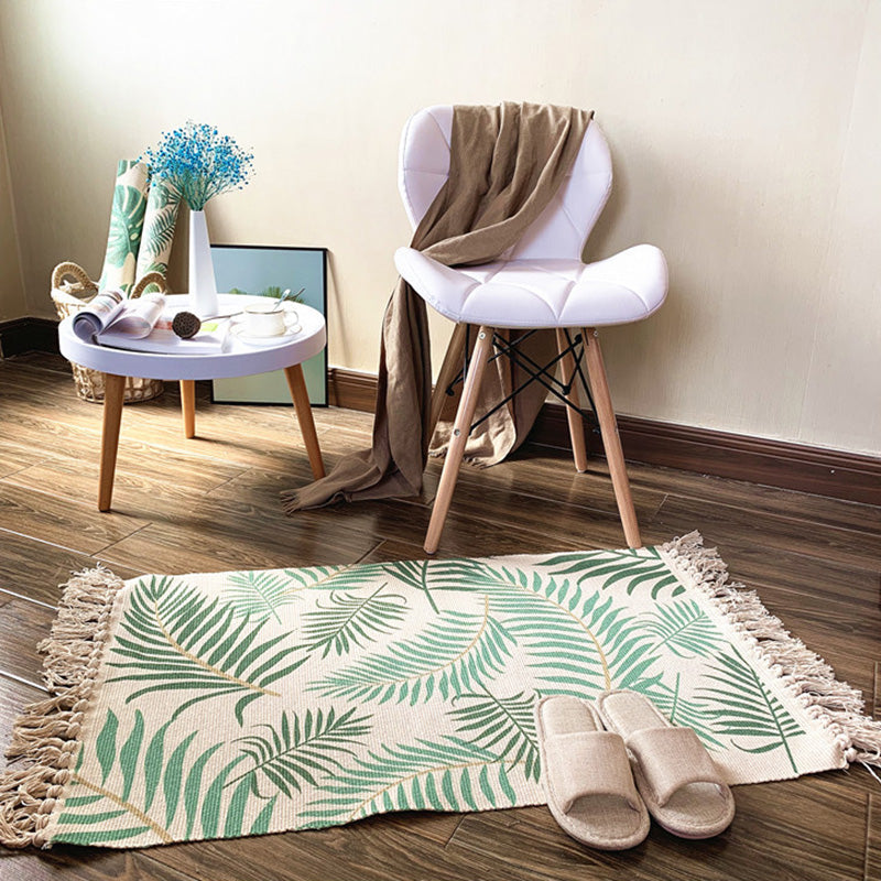 BowLift | Western Bedroom Rug Multicolored Tribal Geo Rug Cotton Blend Easy Care Washable Area Rug with Fringe