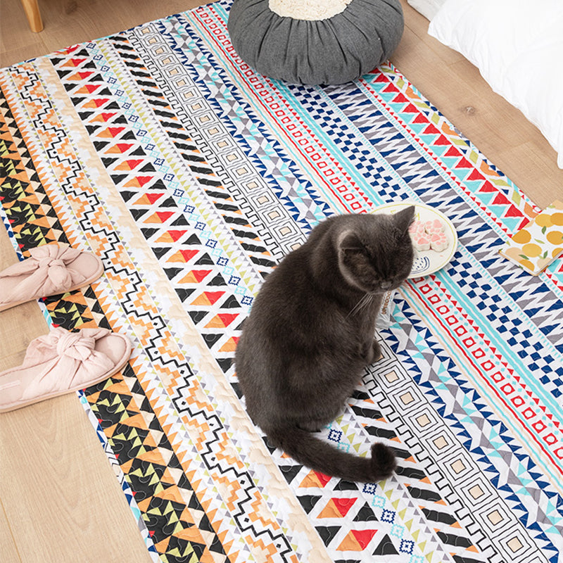 BowLift | Comfort Western Rug Multicolored Floral Printed Rug Non-Slip Pet-Friendly Rug for Room