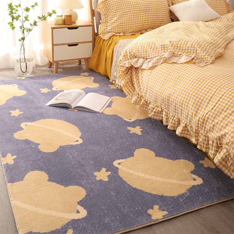 BowLift | Beautiful children's room rug Multicolored cartoon print area rug synthetic non-slip back pet-friendly rug
