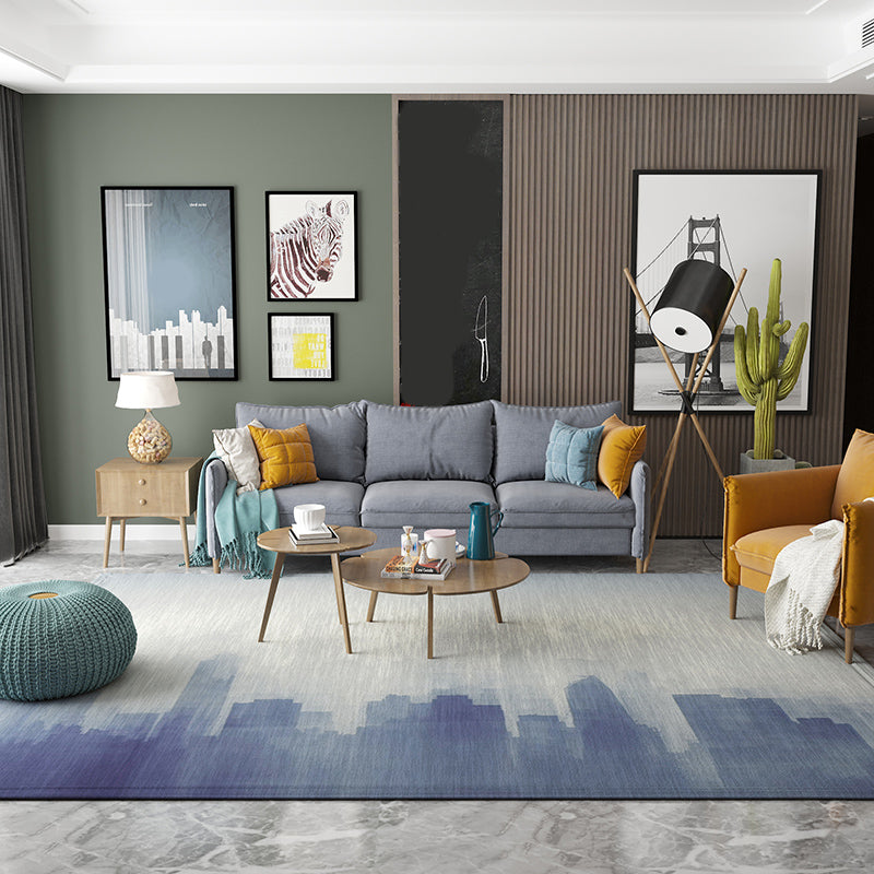 BowLift | Contemporary Abstract Rug Multicolor Cotton Blend Rug with Non-Slip Backing Easy to Maintain Washable Rug for Home