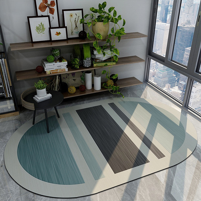 BowLift | Irregular Shape Geo Rug Multi-Color Funky Rug Polyester Easy Care Washable Indoor Rug for Home Decor