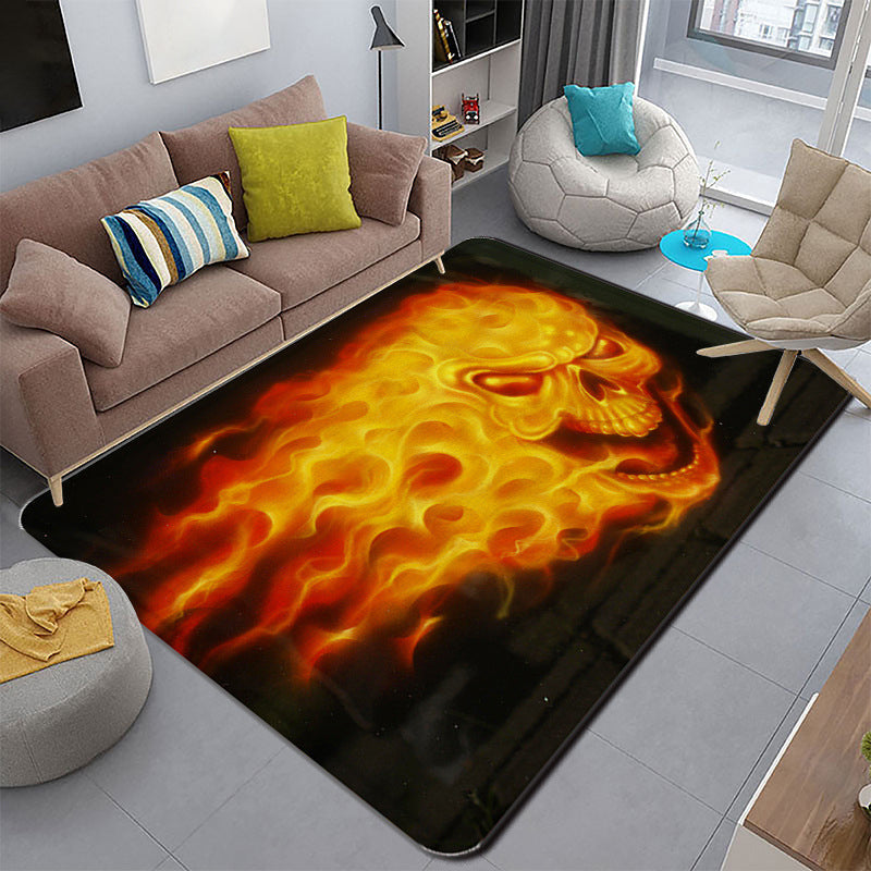 BowLift | Funky Living Room Rug Multicolor Cartoon 3D Print Rug Synthetic Non-Slip Backing Stain Resistant Rug