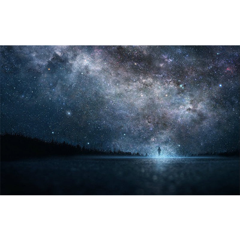 BowLift | Calming Kids Rug Multicolor 3D Starry Sky Pattern Rug Polypropylene Non-slip Machine Washable Rug