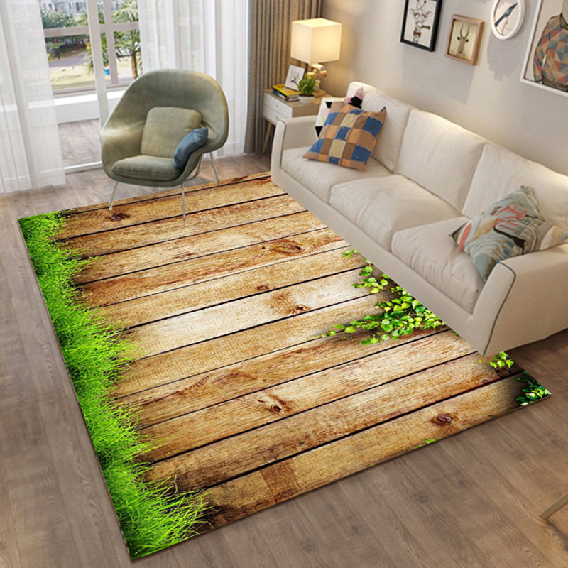 BowLift | Colorful Relaxation Area Rug Cotton Blend Cartoon Pattern Indoor Rug Machine Washable Non-Slip Rug for Décor