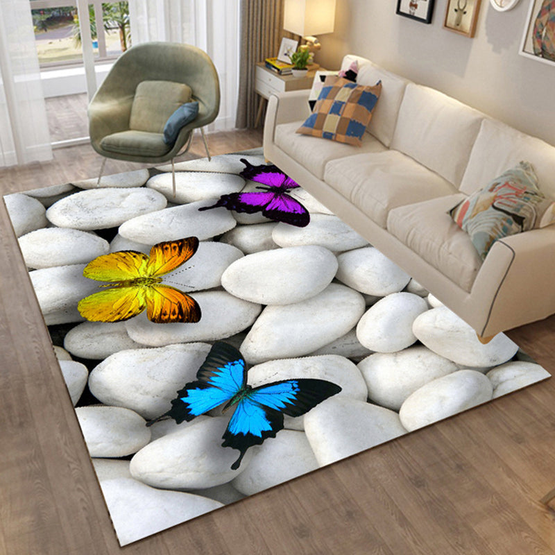 BowLift | Colorful Relaxation Area Rug Cotton Blend Cartoon Pattern Indoor Rug Machine Washable Non-Slip Rug for Décor