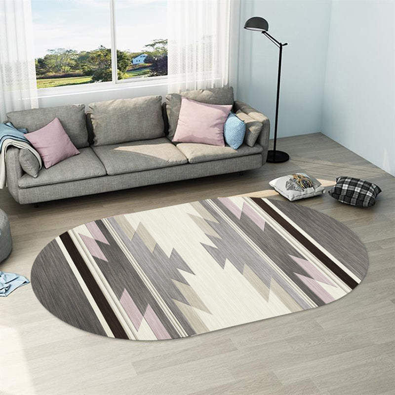 BowLift | Casual abstract print rug Multicolor Polyester rug Non-slip underside Stain-resistant rug for living room