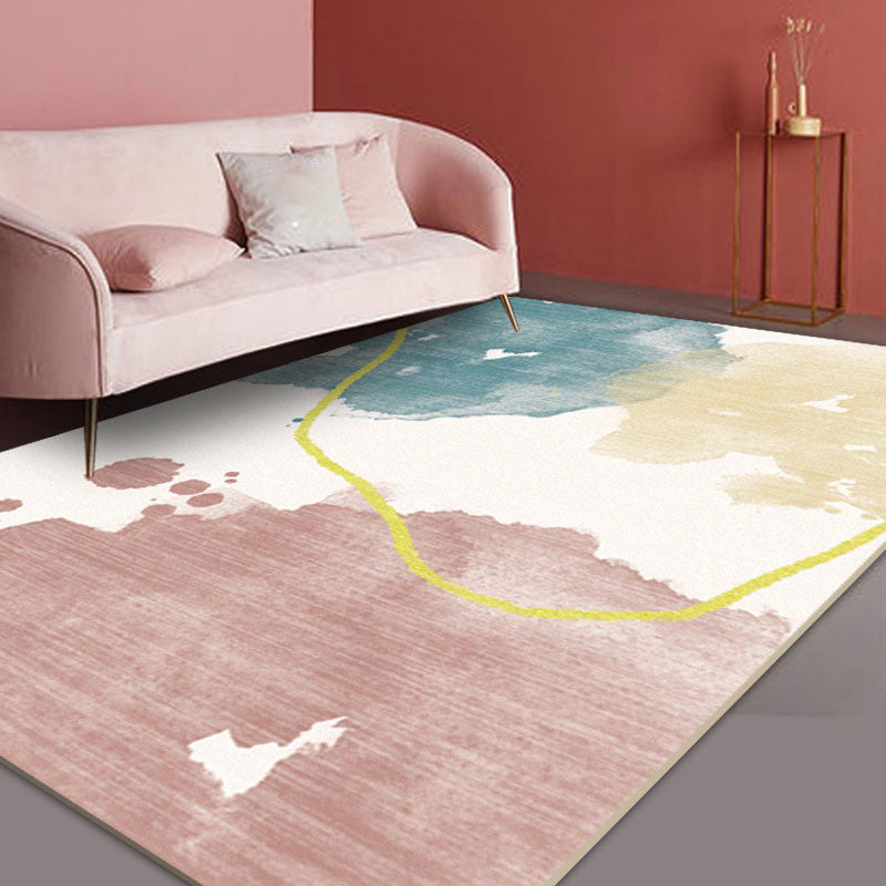 BowLift | Classic Living Room Carpet Multicolor Color Block Rug Blended Fabric Pet Friendly Easy Care Rug