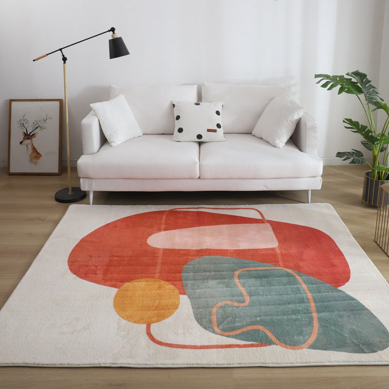 BowLift | Comfort Living Room Rug Multicolor Cartoon Print Rug Non-Slip Base Pet-Friendly Rug