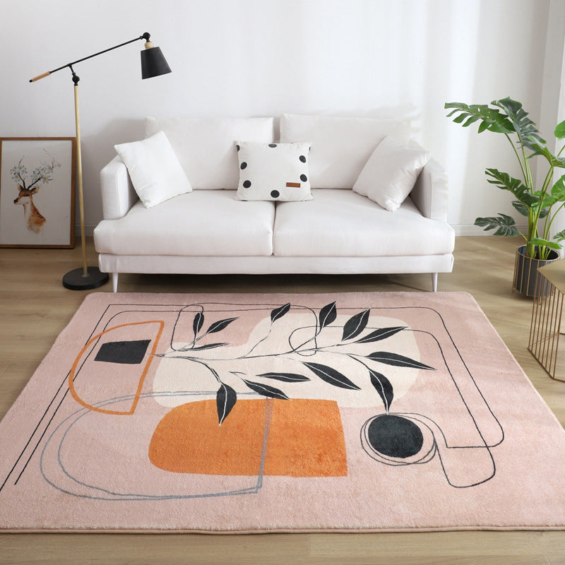 BowLift | Comfort Living Room Rug Multicolor Cartoon Print Rug Non-Slip Base Pet-Friendly Rug