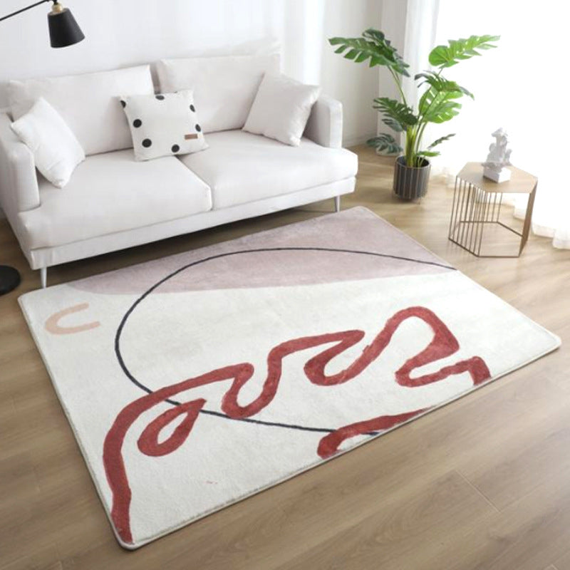 BowLift | Relaxing Color Block Rug Multicolored Acrylic Area Rug Non-Slip Back Stain Resistant Indoor Rug for Bedroom