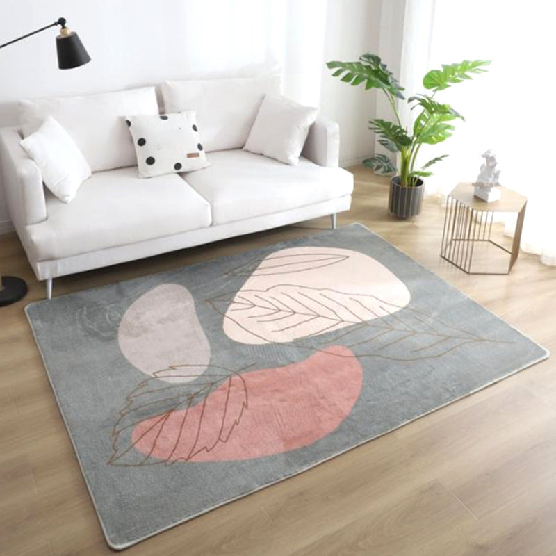 BowLift | Relaxing Color Block Rug Multicolored Acrylic Area Rug Non-Slip Back Stain Resistant Indoor Rug for Bedroom