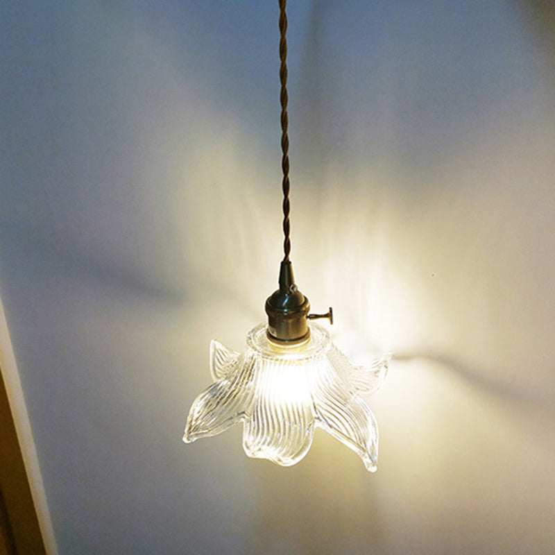 BowLift | Minimalist Shade Wall Lamp Single Bulb Clear Glass Wall Lighting Fixture for Living Room