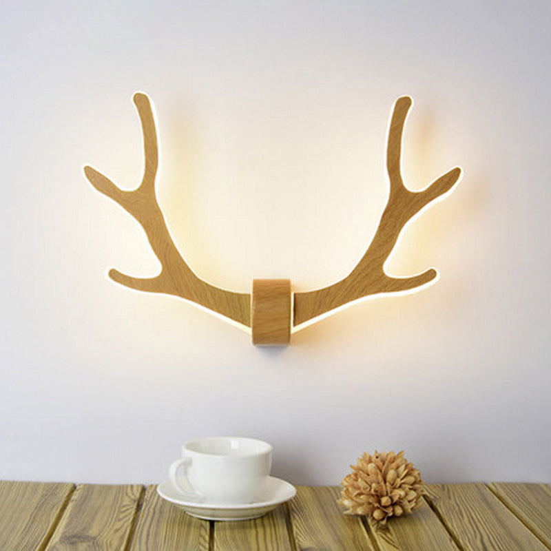 BowLift | Wood Antler Wall Lamp Nordic Style LED Wall Lights for Hallway