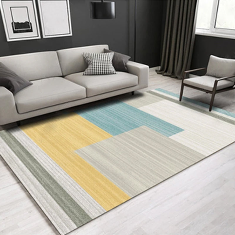 BowLift | Glam Abstract Print Rug Multicolor Cotton Blend Rug Pet Friendly Easy Care Indoor Rug for Living Room