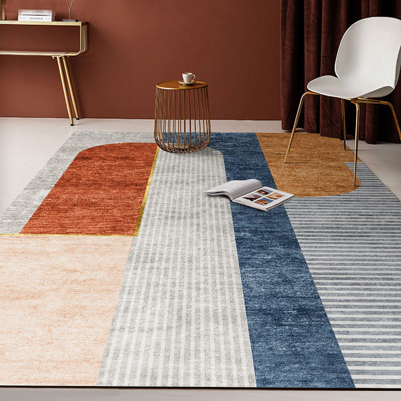 BowLift | Glam Abstract Print Rug Multicolor Cotton Blend Rug Pet Friendly Easy Care Indoor Rug for Living Room