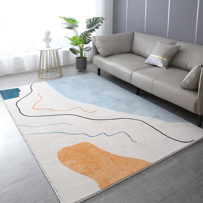 BowLift | Western Bedroom Rug Multicolored Color Block Indoor Carpet Cotton Blend Pet Friendly Non-Slip Rug