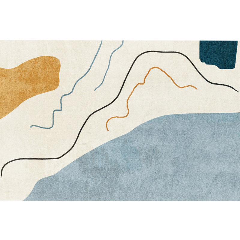 BowLift | Western Bedroom Rug Multicolored Color Block Indoor Carpet Cotton Blend Pet Friendly Non-Slip Rug