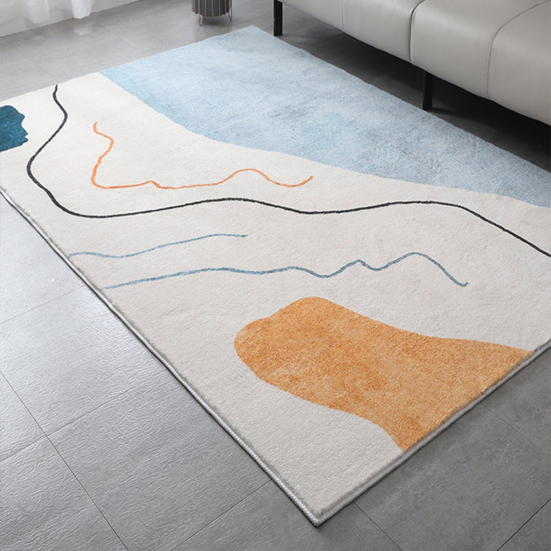 BowLift | Western Bedroom Rug Multicolored Color Block Indoor Carpet Cotton Blend Pet Friendly Non-Slip Rug